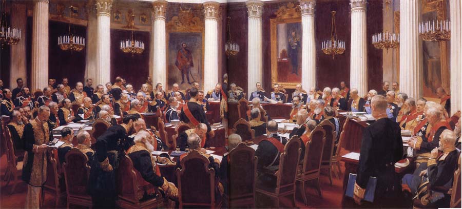 Ilya Repin Formal Session of the State Council Held to Hark its Centeary on 7 May 1901,1903